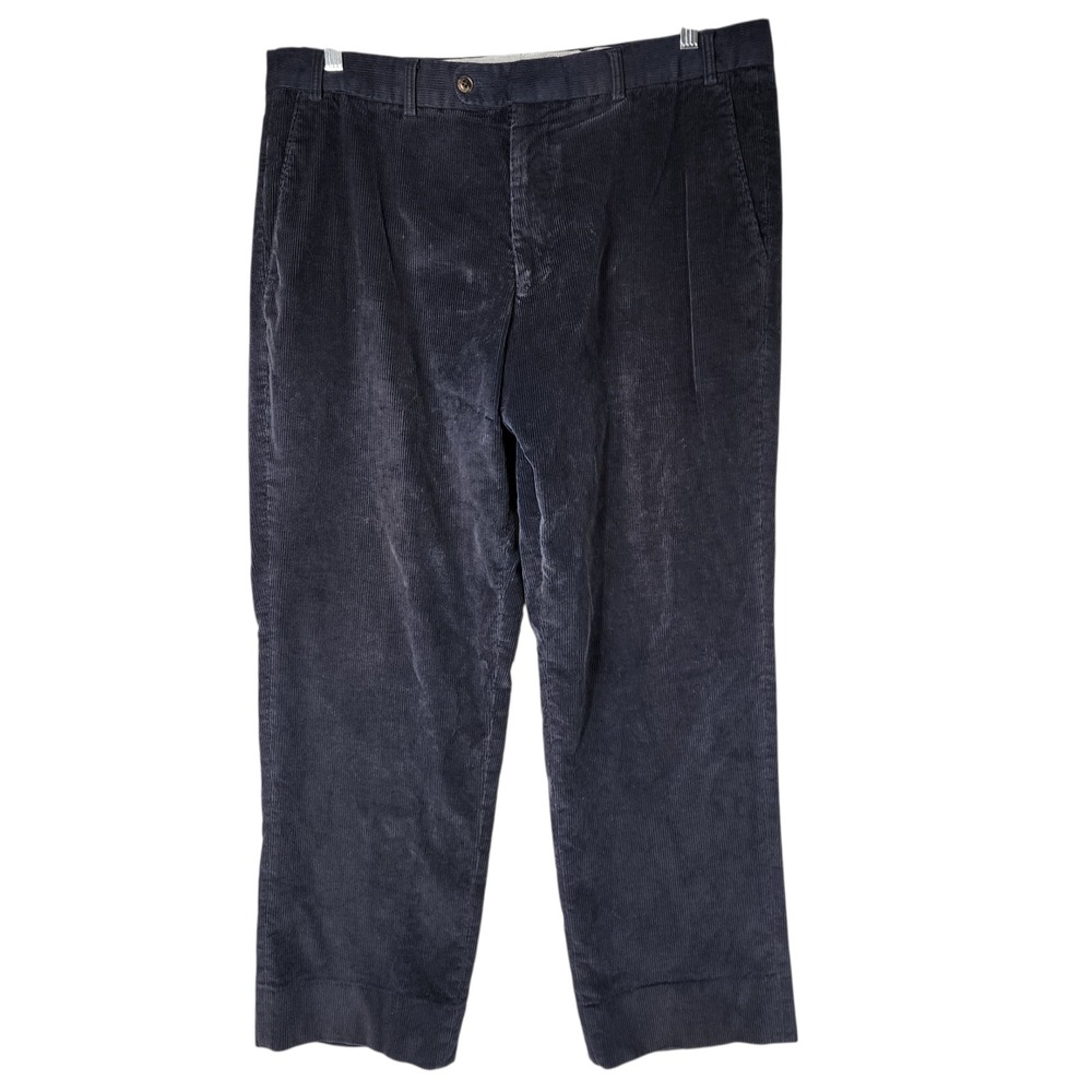 JB Britches Corduroy Pants 38x29 Mens Black Pleated Relaxed Fit‎ Dad Preppy Vtg